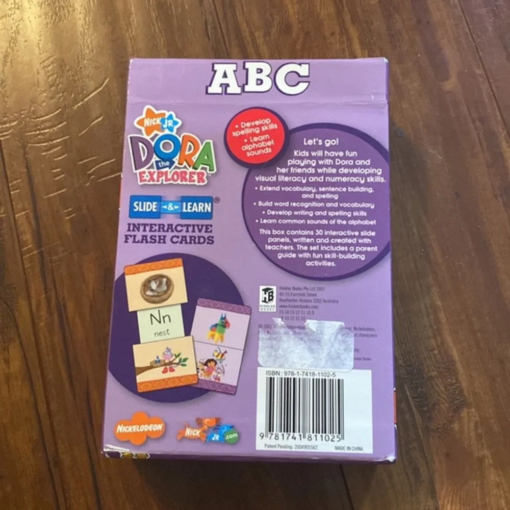 Dora the Explorer Flash Cards Alphabet Slide and Learn‎ Rare HTF